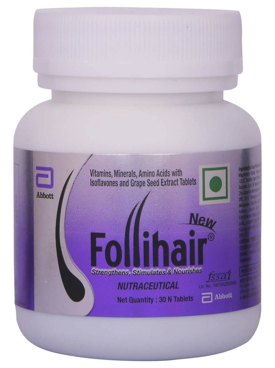 Abbott New Follihair Tablets, For Hair Growth | Grocsy