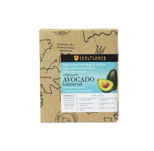 Soulflower Cold Pressed Avocado Carrier Oil Pure & Natural | Grocsy