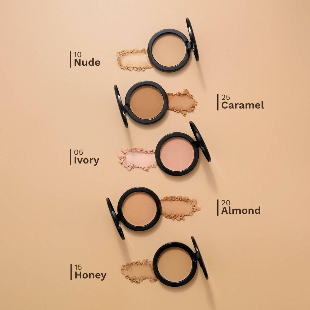 Pilgrim Matte Finish Compact Powder With SPF 25 - Almond-20 | Grocsy