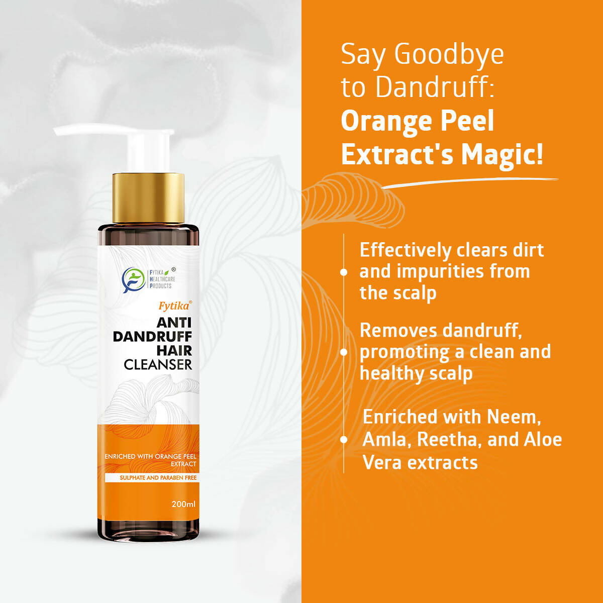Fytika Anti dandruff Hair Cleanser with Orange Peel Extract | Grocsy