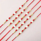 Set of 5 Pearl Rakhi & Sweet Savoury Treats | Grocsy