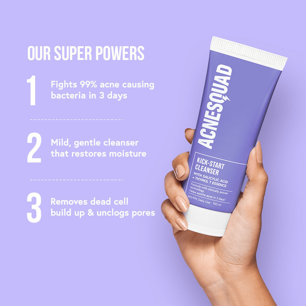 Acne Squad Kick Start Cleanser With Salicylic Acid & Thymol T Essence | Grocsy