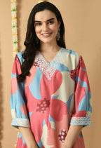 Joban Fashion Print Maslin Kurta Set | Grocsy