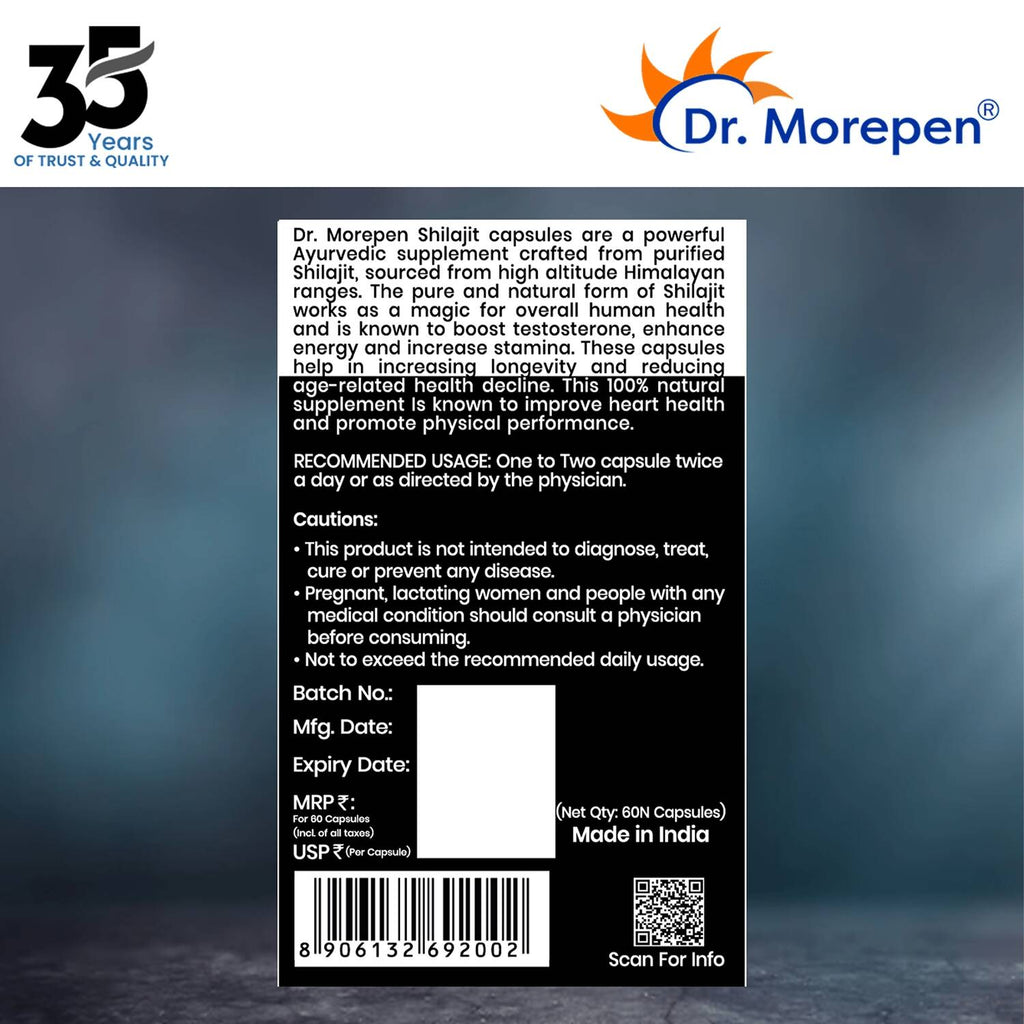 Dr. Morepen S J Capsules and Testosterone Booster Tablets Combo | Grocsy