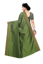 Vamika Paithani Green Cotton Silk Weaving Saree (Paithani Green) | Grocsy