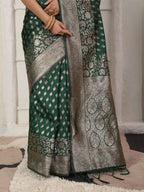Shree Shyam Fashion Lichi Silk Blue Saree | Grocsy