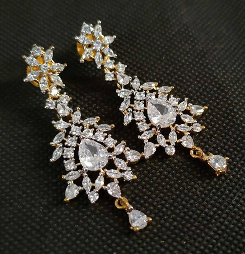 White Designer Earrings | Grocsy