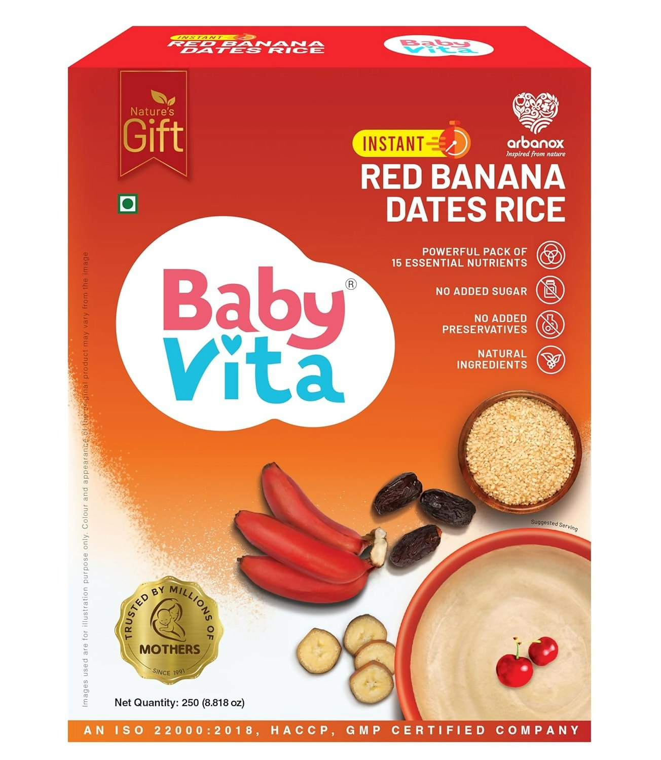 Babyvita Arbanox Red Banana Dates Rice Wholesome Blend For Little Ones Trusted By Parents | Grocsy
