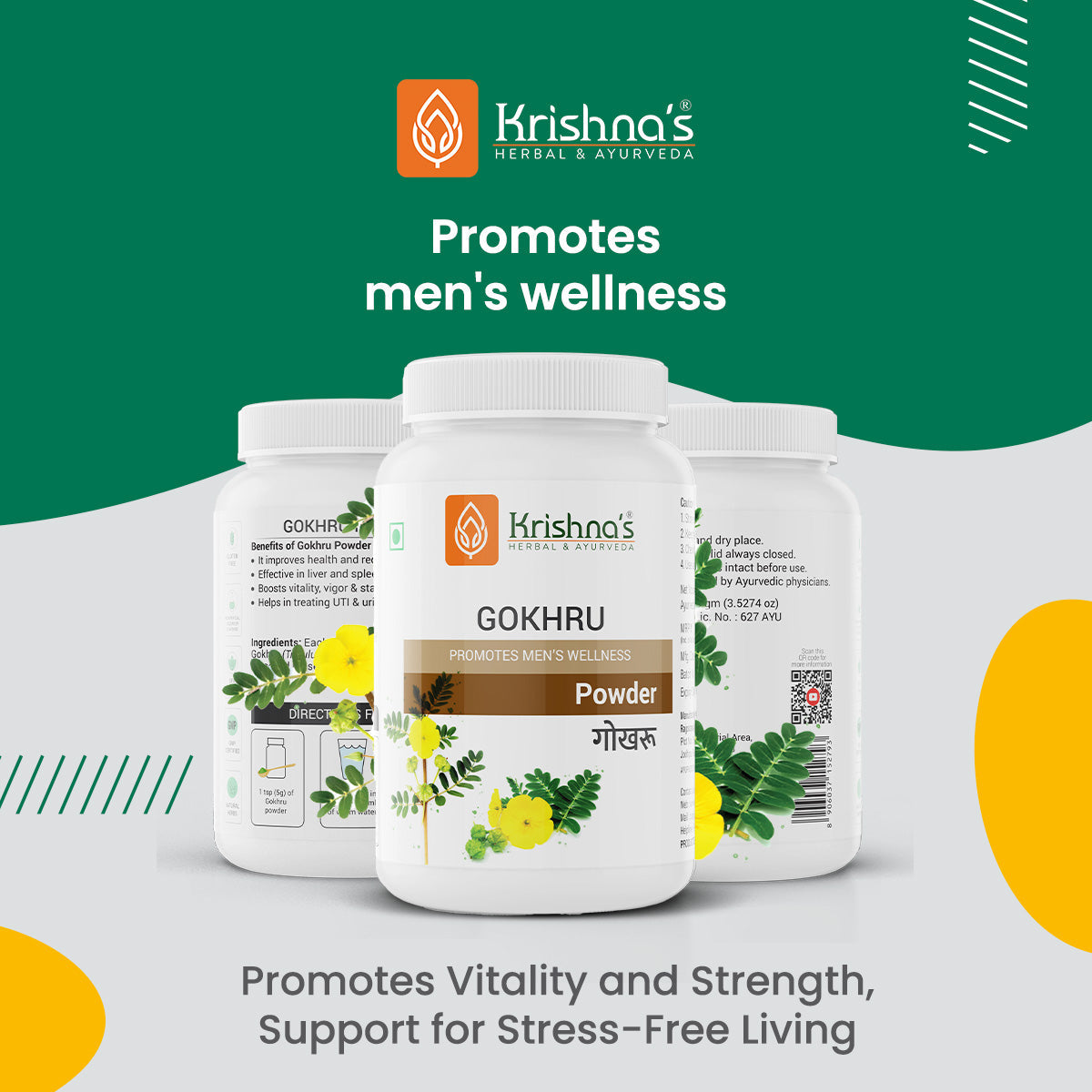 Krishna'S Herbal & Ayurveda Gokhru Powder | Grocsy