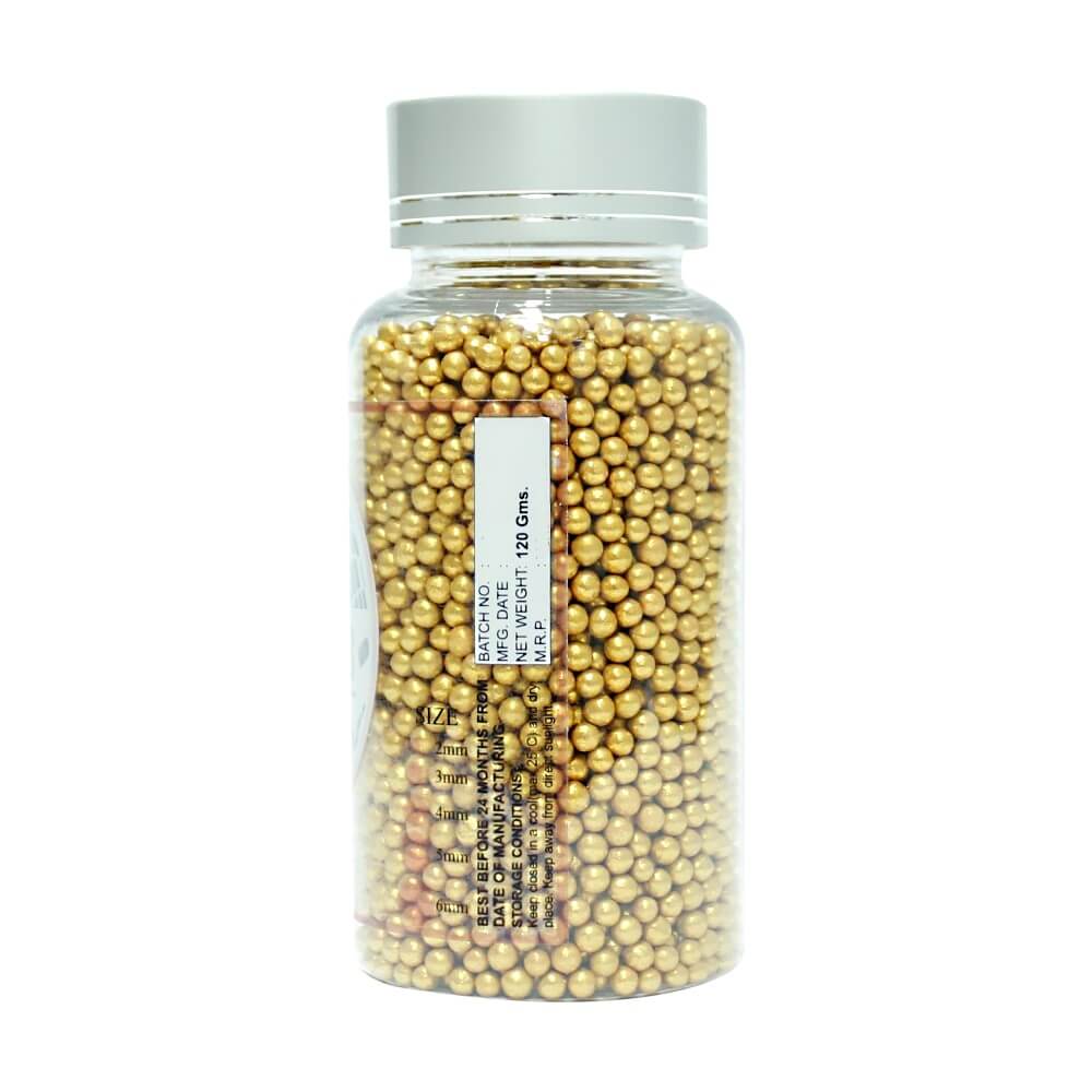 Confect Gold Disco Balls Sprinkles 3 MM | Grocsy