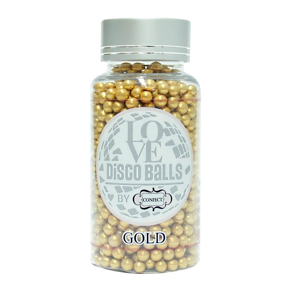 Confect Gold Disco Balls Sprinkles 5 MM | Grocsy