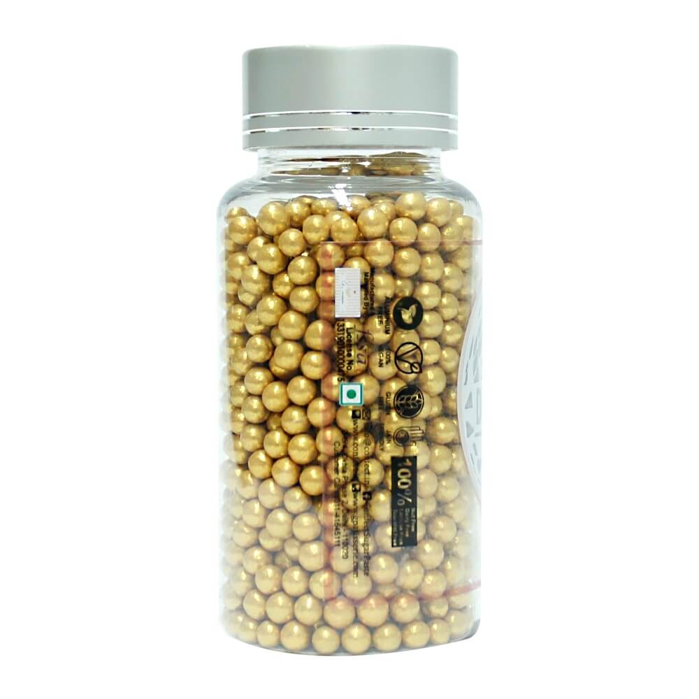 Confect Gold Disco Balls Sprinkles 5 MM | Grocsy