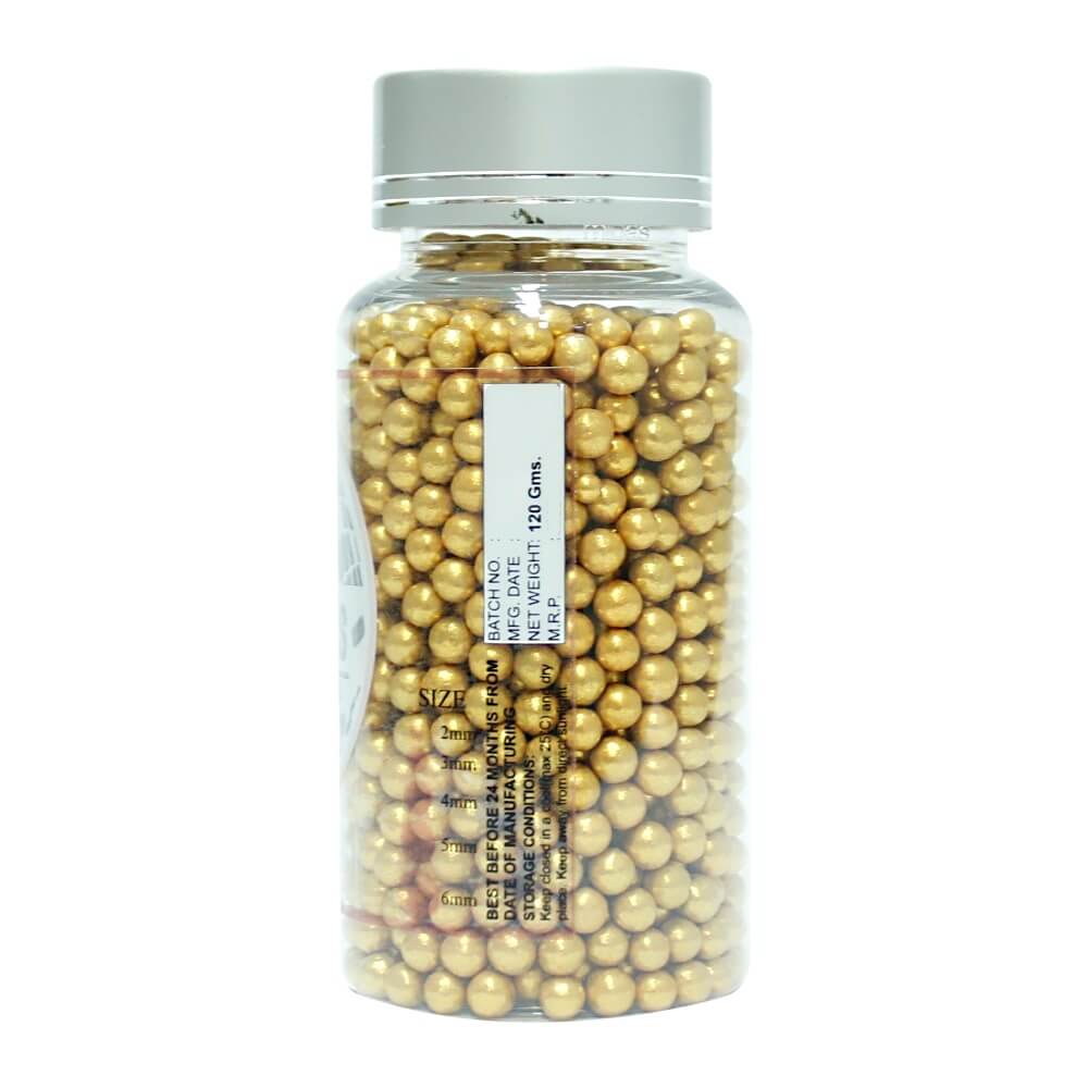 Confect Gold Disco Balls Sprinkles 5 MM | Grocsy