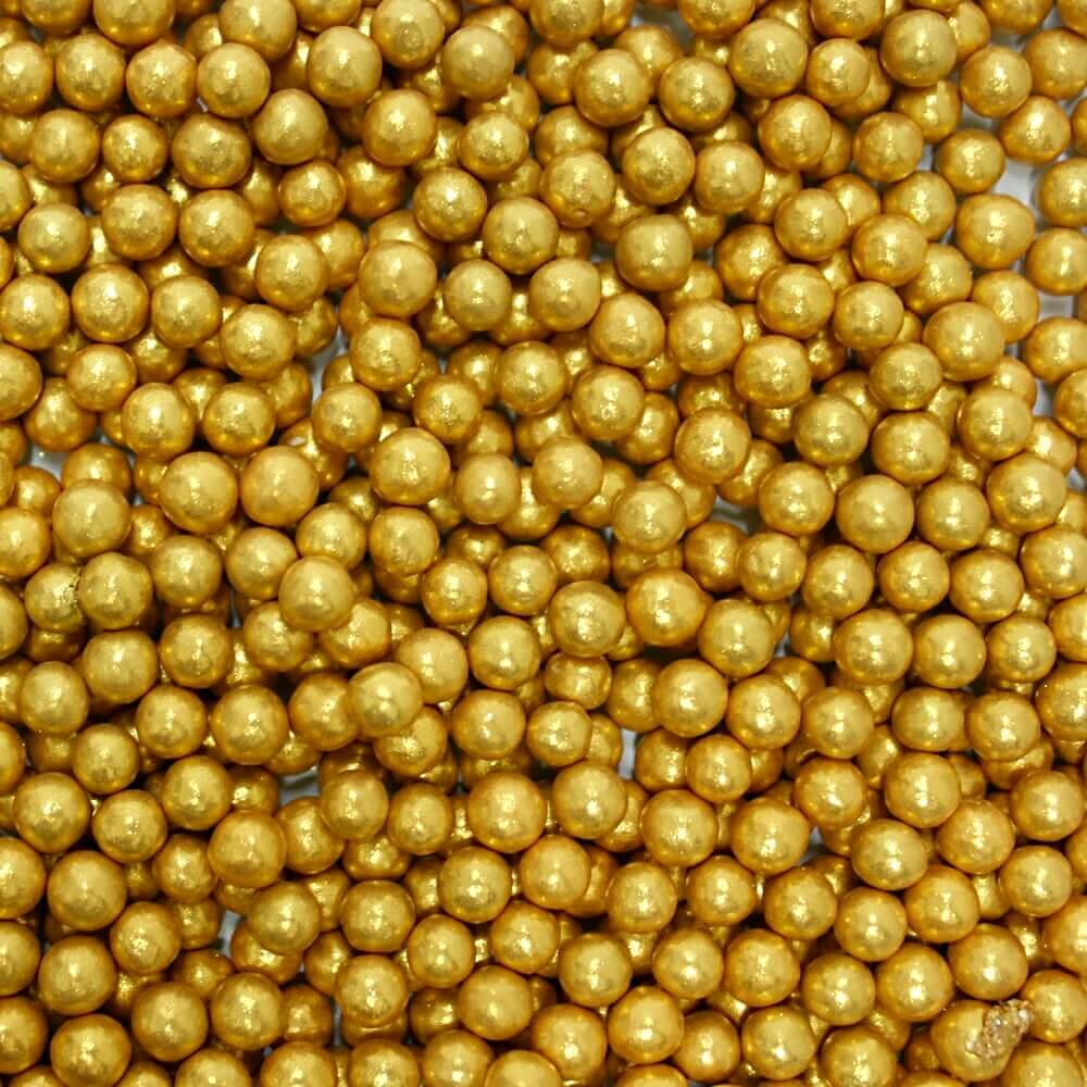 Confect Gold Disco Balls Sprinkles 6 MM | Grocsy