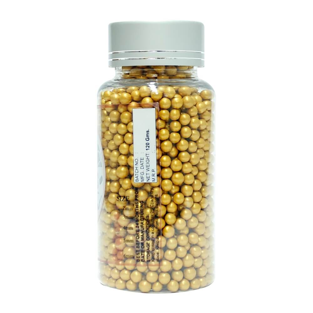 Confect Gold Disco Balls Sprinkles 6 MM | Grocsy