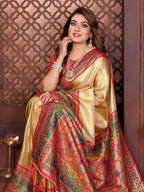 Anaita Banarasi Tissue Silk Saree | Grocsy