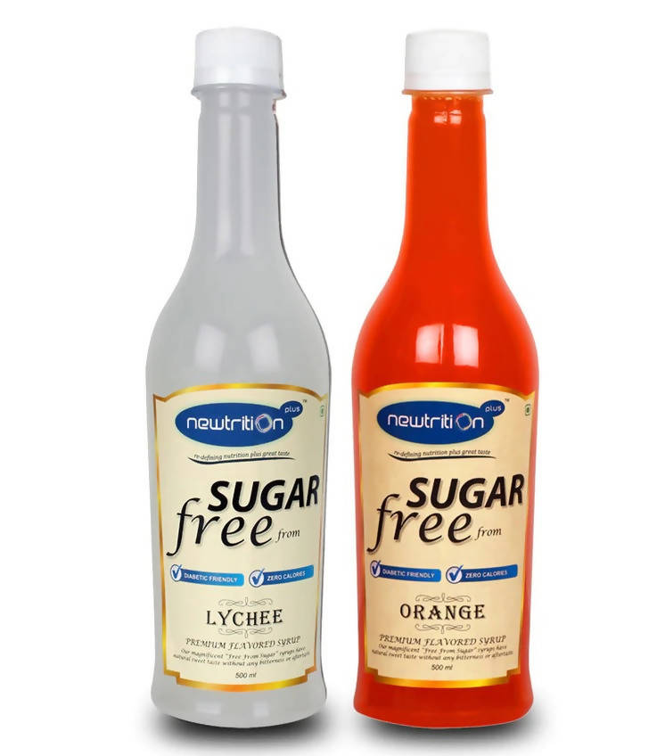 Newtrition Plus Sugar Free Lychee & orange Syrup | Grocsy