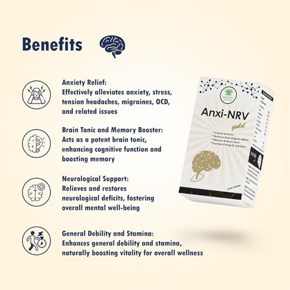 Mantra Ayurveda Anxi-NRV Gold Capsule | Grocsy