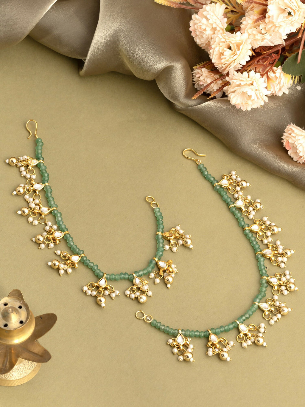 Ruby Raang Saanjh Hara Ear Chain | Grocsy