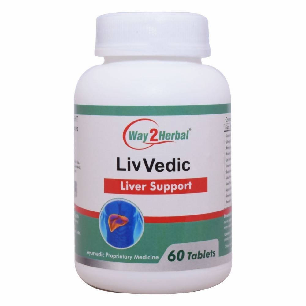 Way2herbal Livvedic Liver Support Tablets | Grocsy