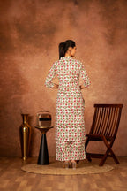 Joban Fashion Red Green Hand Block Printed Cotton Suit Set | Grocsy