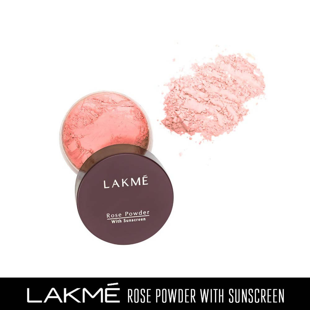 Lakme Rose Face Powder With Sunscreen - Warm Pink | Grocsy