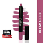 FLiCKA Lasting Lipsence Crayon Lipstick 04 I Am On Diet - Light Pink | Grocsy