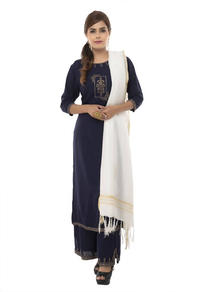 Mominos Fashion Moeza Slub Cotton White Dupatta | Grocsy