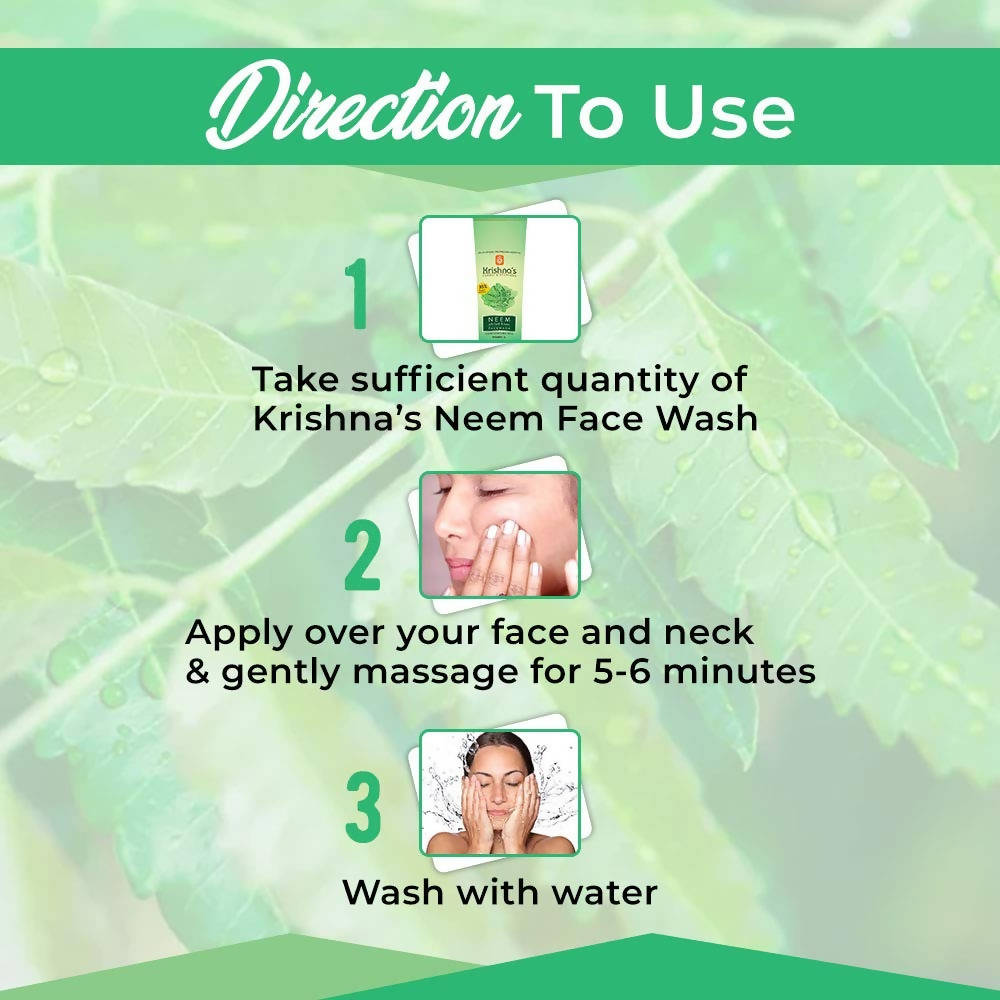 Krishna's Herbal & Ayurveda Neem Face Wash | Grocsy