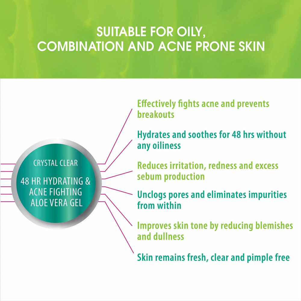 Iba Crystal Clear 48 HR Hydrating and Acne Fighting Aloe Vera Gel | Grocsy