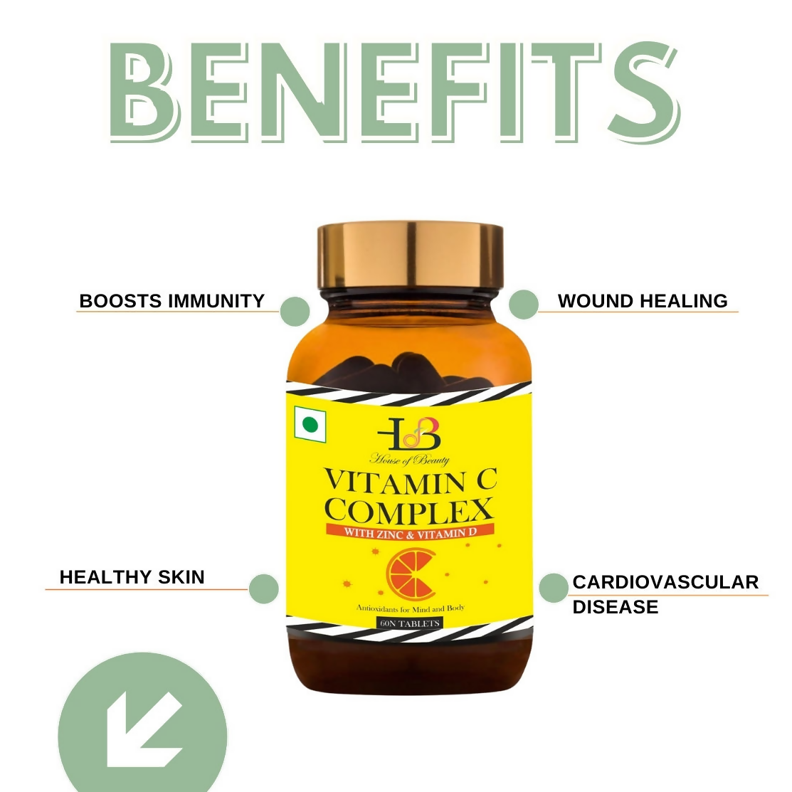 House of Beauty Vitamin C Complex Tablets | Grocsy
