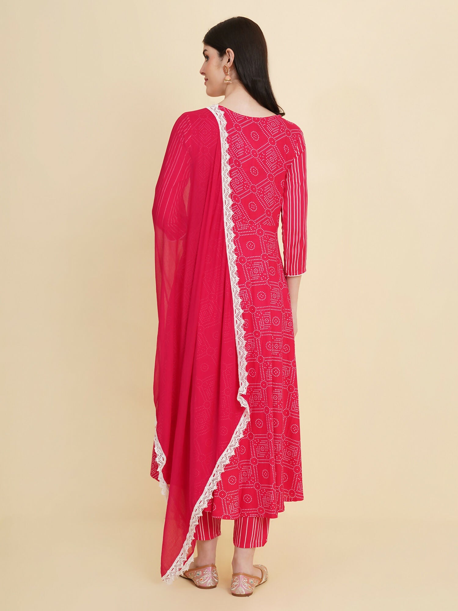 Designer Stylish Pink cotton Stitched Suit With Dupatta - Tanisha | Grocsy