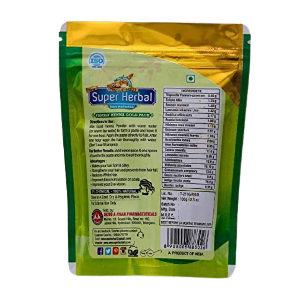 Super Herbal Prime Family Henna Gold Pack | Grocsy