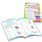 Grade 1 Ultimate English Combo Practice Workbooks Set of 4: Grammar, Writing Skills, Olympiad Prep, and Gear Up English| Ages 6-7 Years | Grocsy