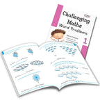 Grade 1 Comprehensive Learning with Mathematics Workbooks Set of 4 Ages 6-7 Years: Gear Up Math, Mental Math, Olympiad, and Challenging Word Problems | Grocsy