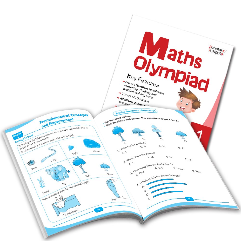 Grade 1 Comprehensive Learning with Mathematics Workbooks Set of 4 Ages 6-7 Years: Gear Up Math, Mental Math, Olympiad, and Challenging Word Problems | Grocsy