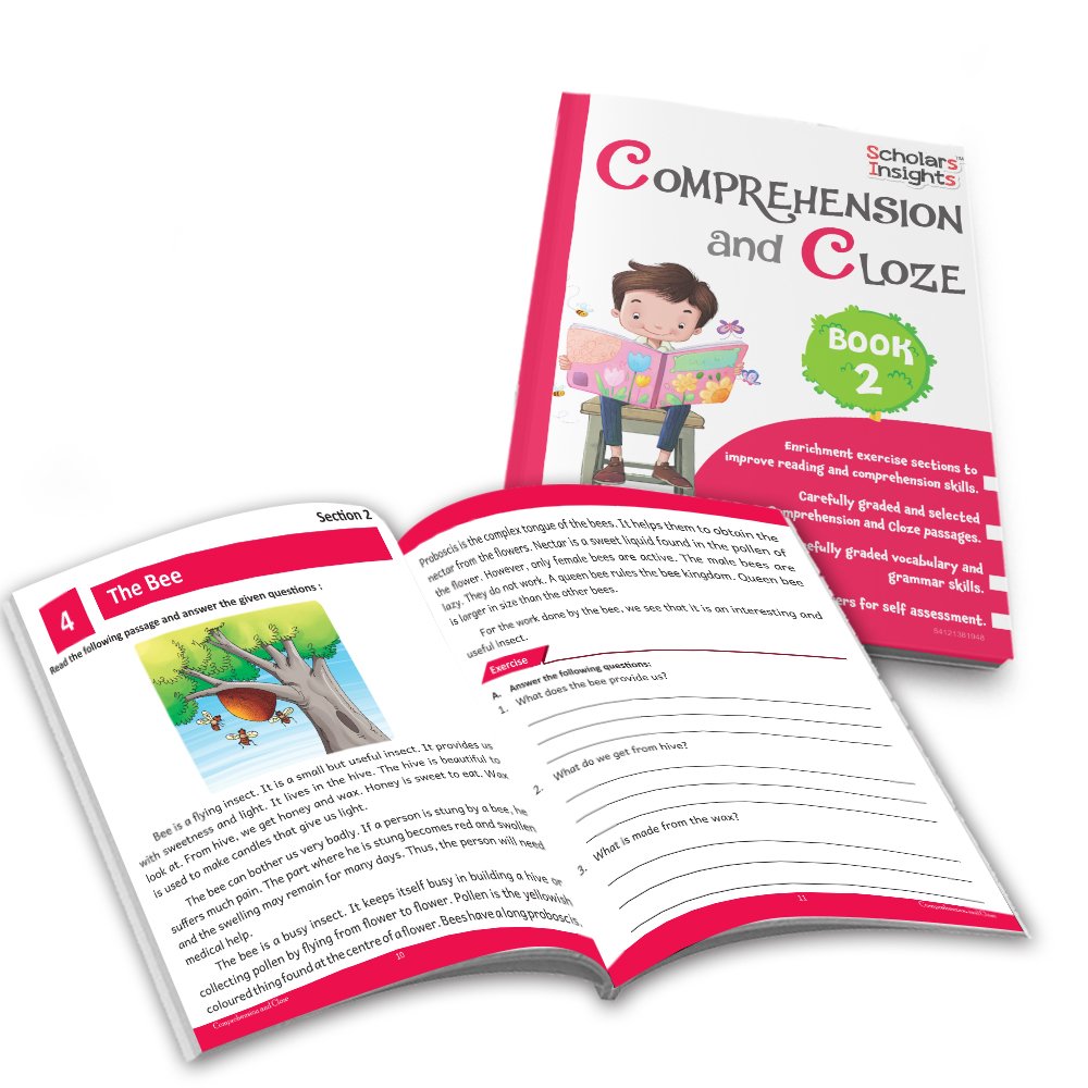 Grade 2 Ultimate English Combo Practice Workbooks Set of 4: Grammar, Writing Skills, Olympiad Prep, and Gear Up English| Ages 7-8 Years | Grocsy