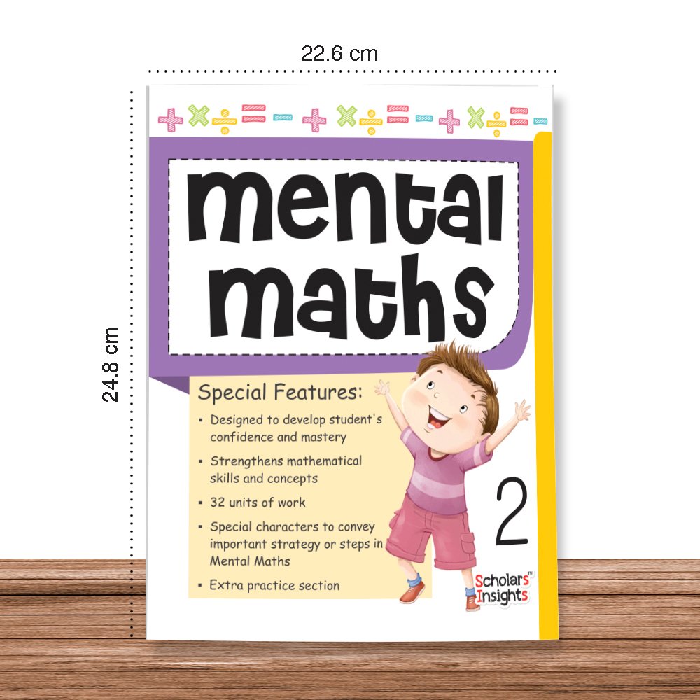 Grade 2 Comprehensive Learning with Mathematics Workbooks Set of 4 Ages 7-8 Years: Gear Up Math, Mental Math, Olympiad, and Challenging Word Problems | Grocsy