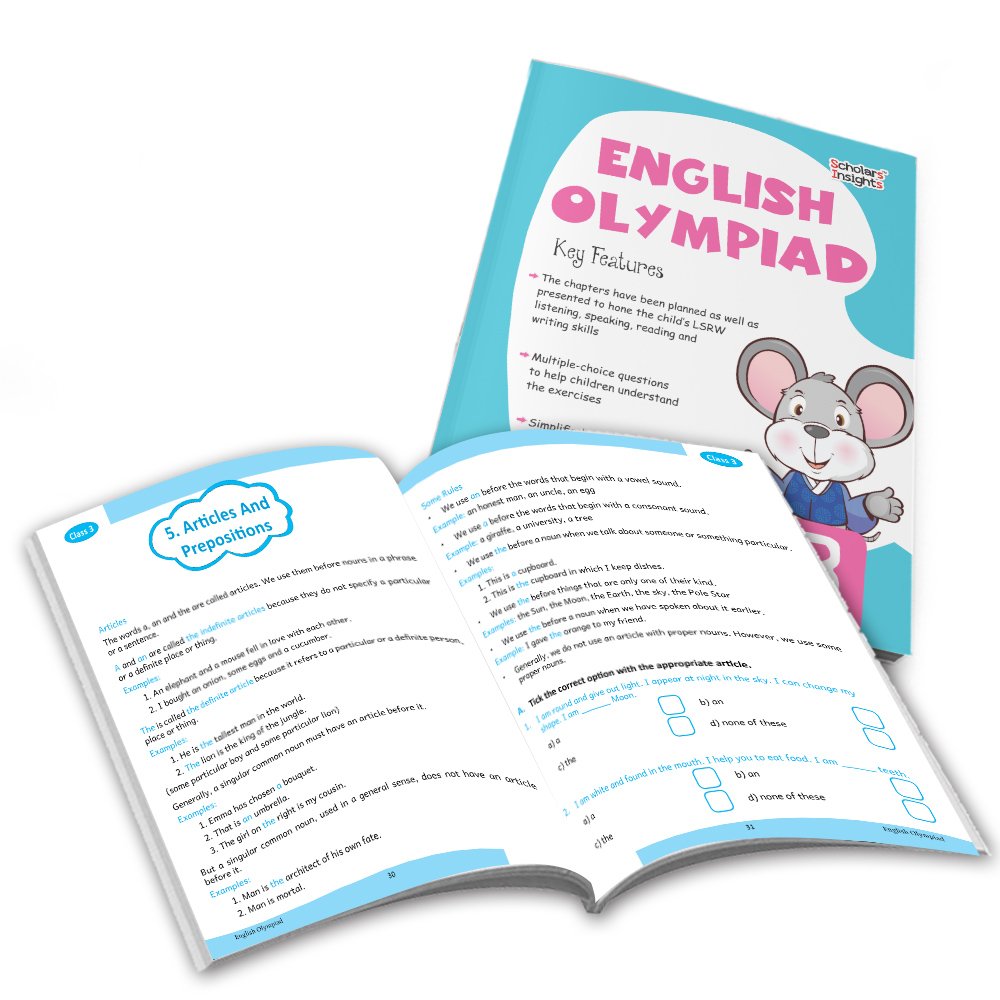 Grade 3 Ultimate English Combo Practice Workbooks Set of 4: Grammar, Writing Skills, Olympiad Prep, and Gear Up English| Ages 8-9 Years | Grocsy
