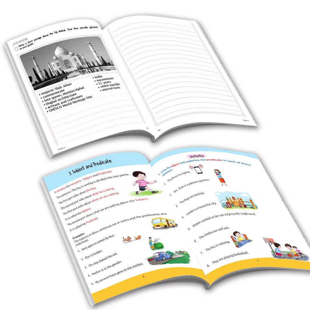 Grade 3 Ultimate English Combo Practice Workbooks Set of 4: Grammar, Writing Skills, Olympiad Prep, and Gear Up English| Ages 8-9 Years | Grocsy