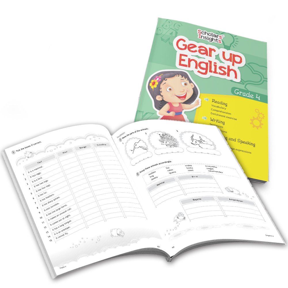 Grade 4 Ultimate English Combo Practice Workbooks Set of 4: NEP Based Interactive Grammar & Writing Skills, Olympiad Prep| Ages 8-10 Years | Grocsy