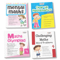 Grade 4 Comprehensive Learning with Mathematics Workbooks Set of 4 Ages 9-10 Years: Gear Up Math, Mental Math, Olympiad, and Challenging Word Problems | Grocsy