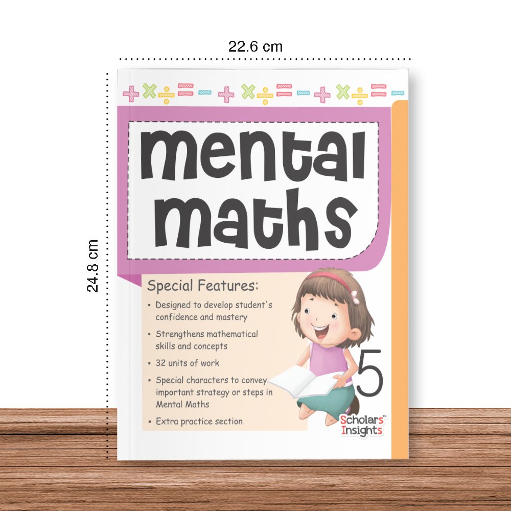 Grade 5 Comprehensive Learning with Mathematics Workbooks Set of 4 Ages 10-11 Years: Gear Up Math, Mental Math, Olympiad,Challenging Word Problems | Grocsy