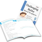 Grade 5 Comprehensive Learning with Mathematics Workbooks Set of 4 Ages 10-11 Years: Gear Up Math, Mental Math, Olympiad,Challenging Word Problems | Grocsy