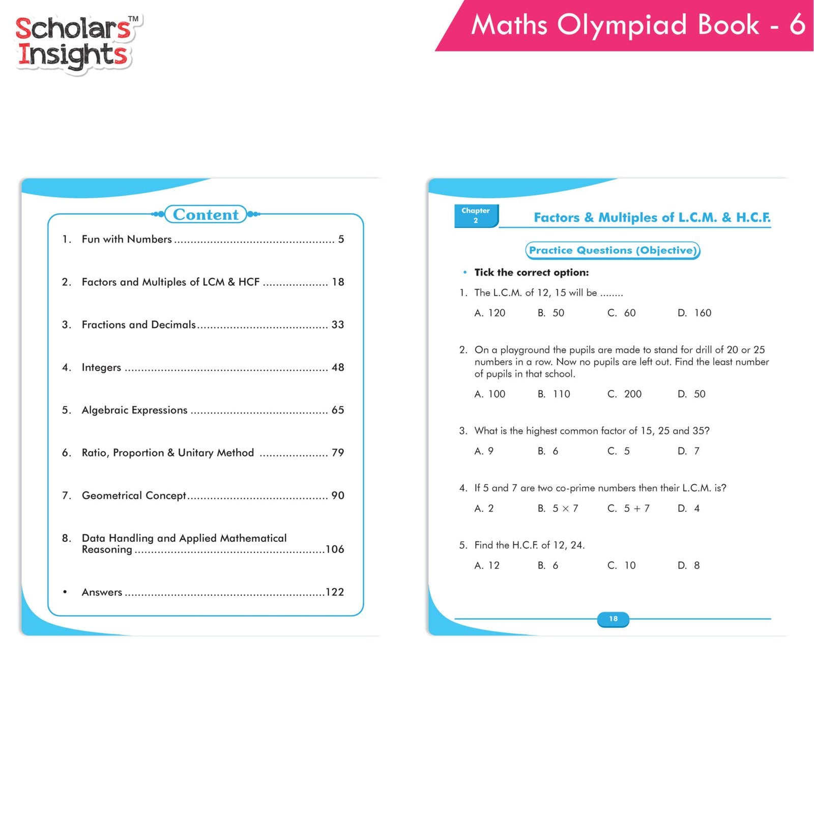 Grade 6 Comprehensive Learning with Mathematics Workbooks Set of 4 Ages 11-12 Years: Gear Up Math, Mental Math, Olympiad, Challenging Word Problems | Grocsy
