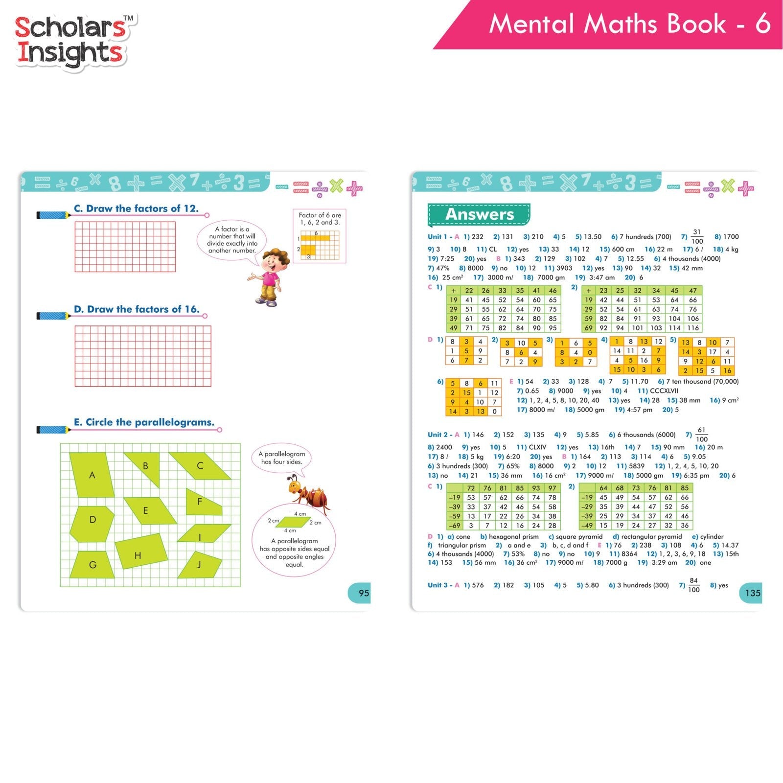 Grade 6 Comprehensive Learning with Mathematics Workbooks Set of 4 Ages 11-12 Years: Gear Up Math, Mental Math, Olympiad, Challenging Word Problems | Grocsy