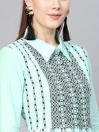 Yufta Green & Black Striped Tunic | Grocsy
