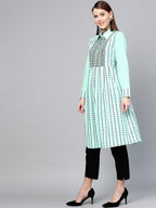 Yufta Green & Black Striped Tunic | Grocsy