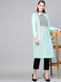 Yufta Green & Black Striped Tunic | Grocsy
