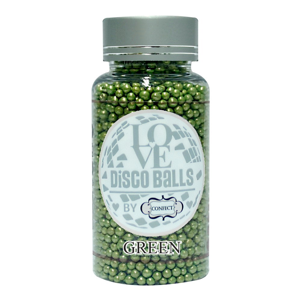 Confect Green Disco Balls Sprinkles 2 MM | Grocsy